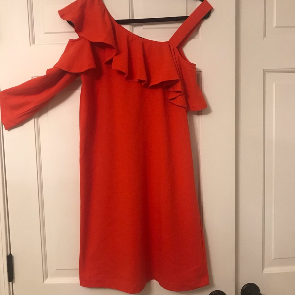 Mark. Cold-Shoulder One Arm Red Dress - M